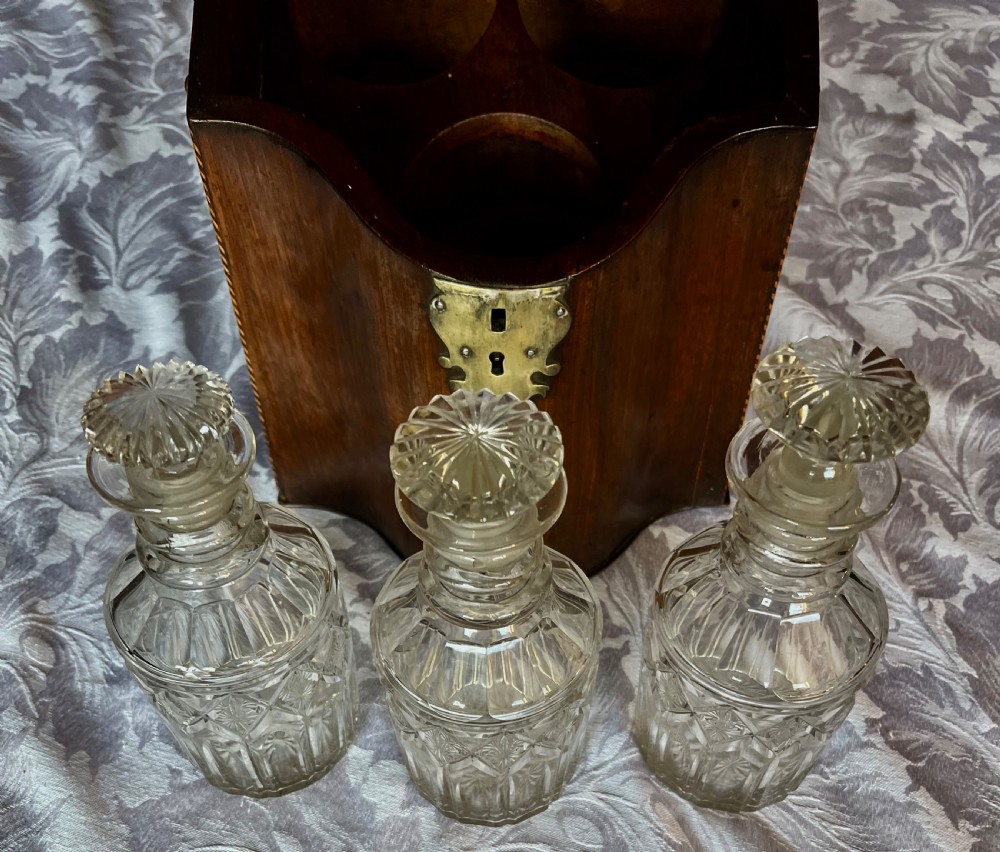 Unusual George III Tantalus in the Guise of a Knife Box View III