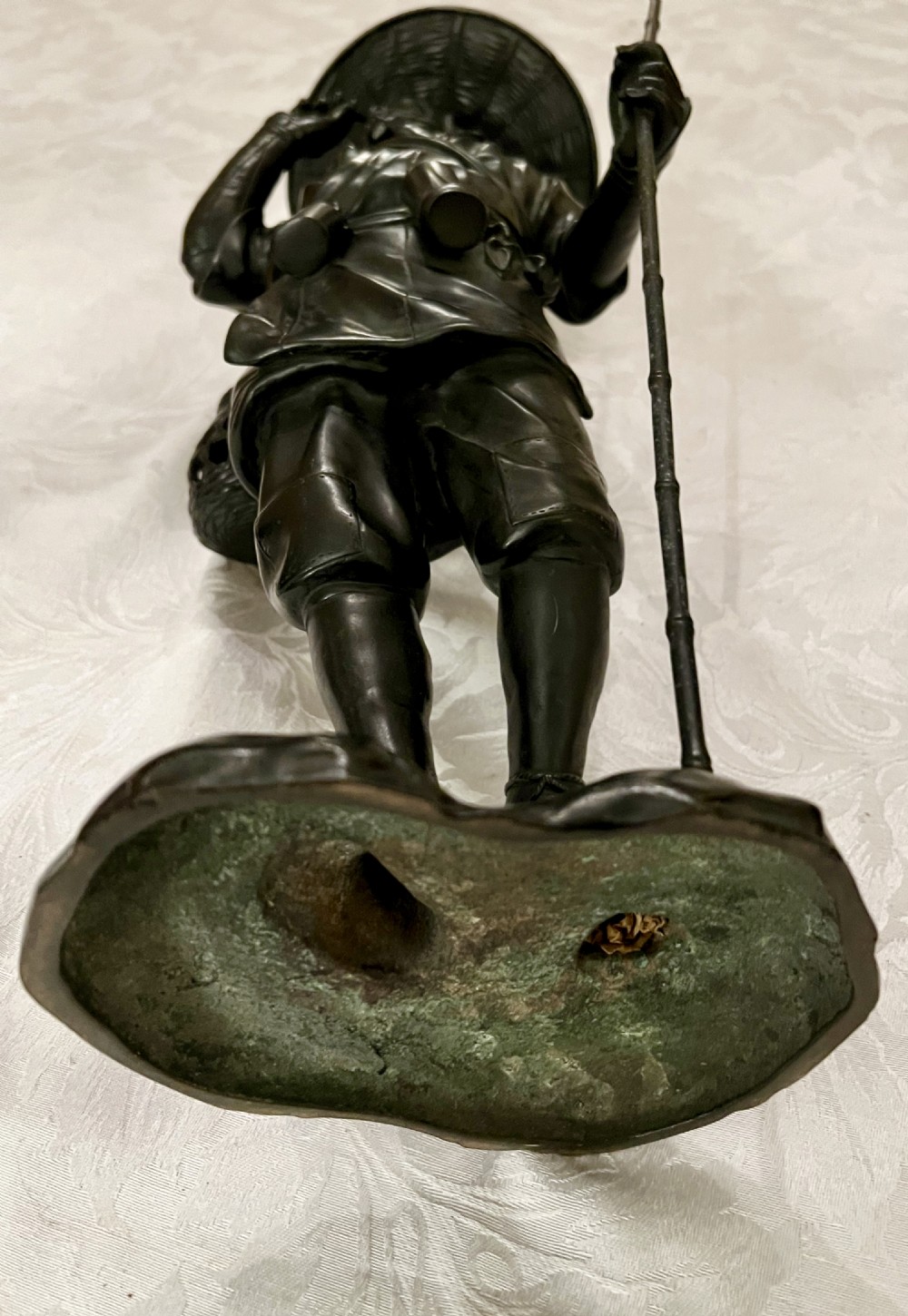 Japanese Meiji Period Bronze Cricket Catcher View XI