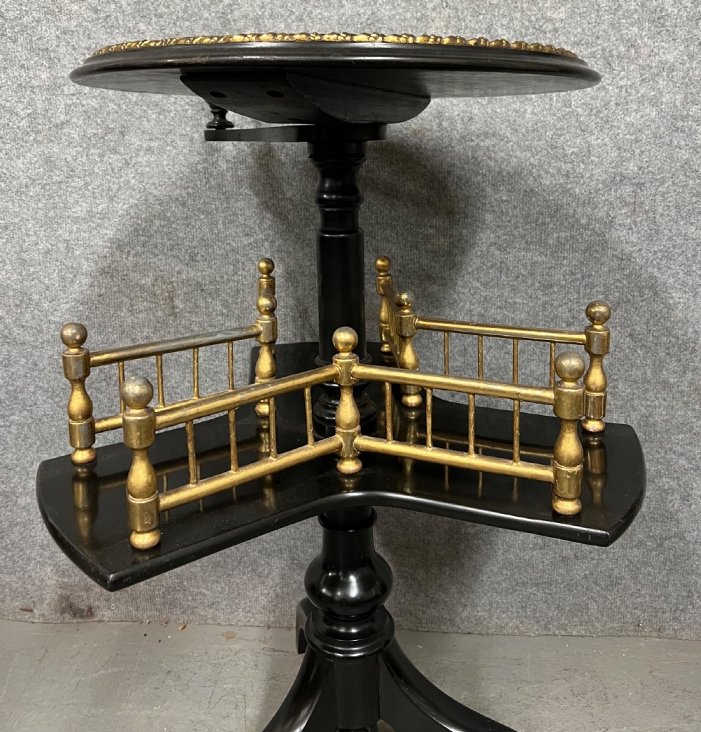 Victorian Revolving Book Table View VIII