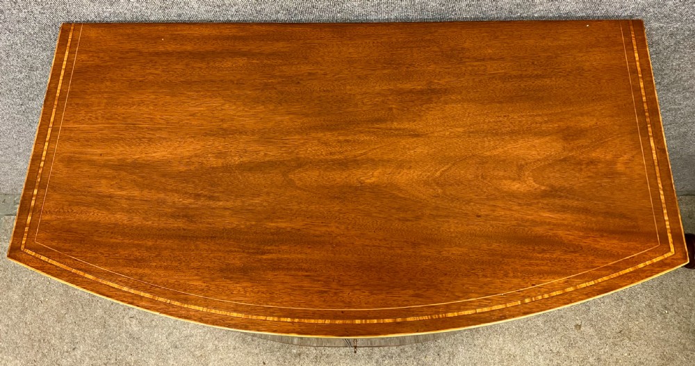 Edwardian Sheraton Revival Demi Lune Side Cabinet View III