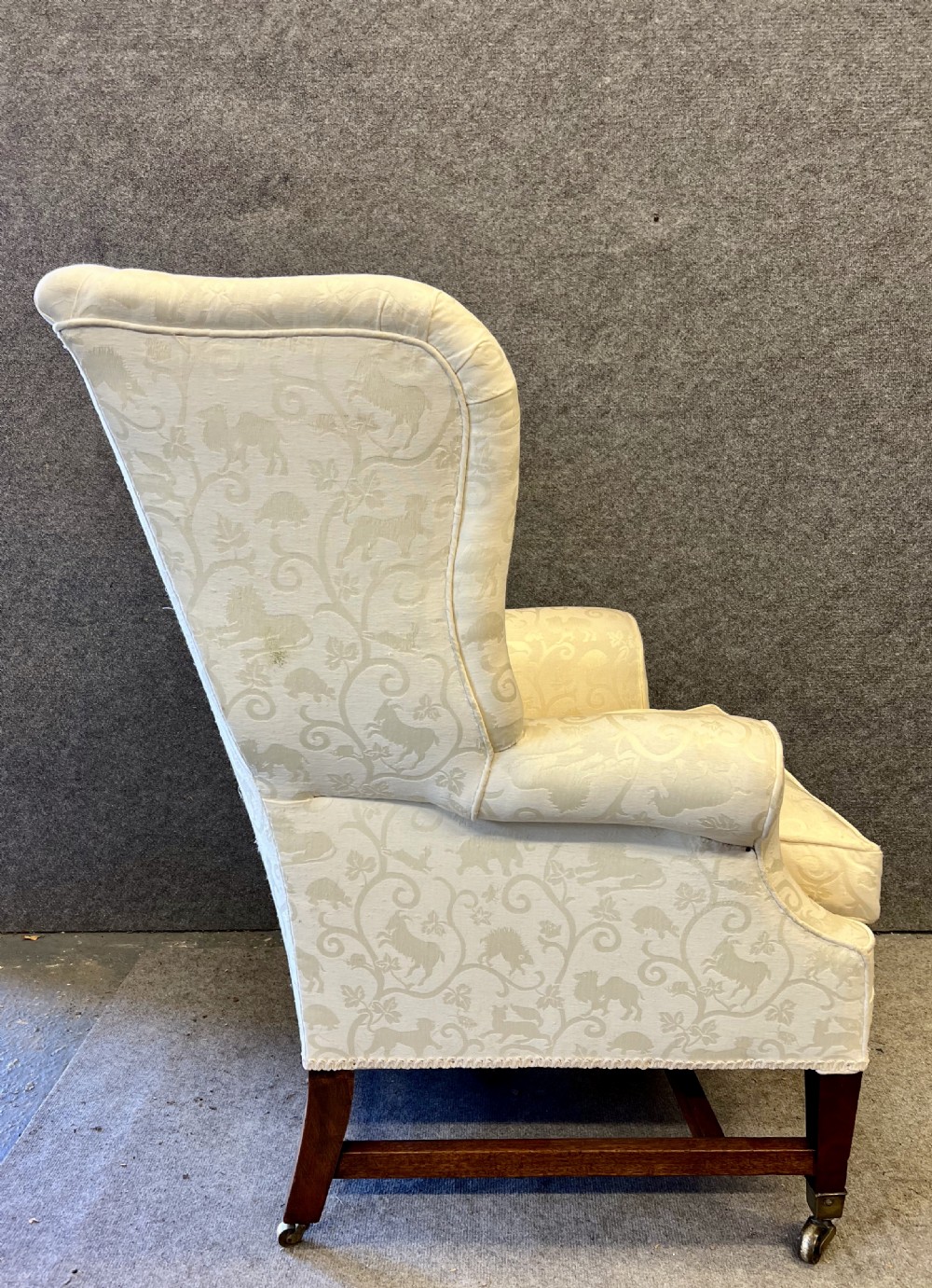 George III Mahogany Winged Armchair View V