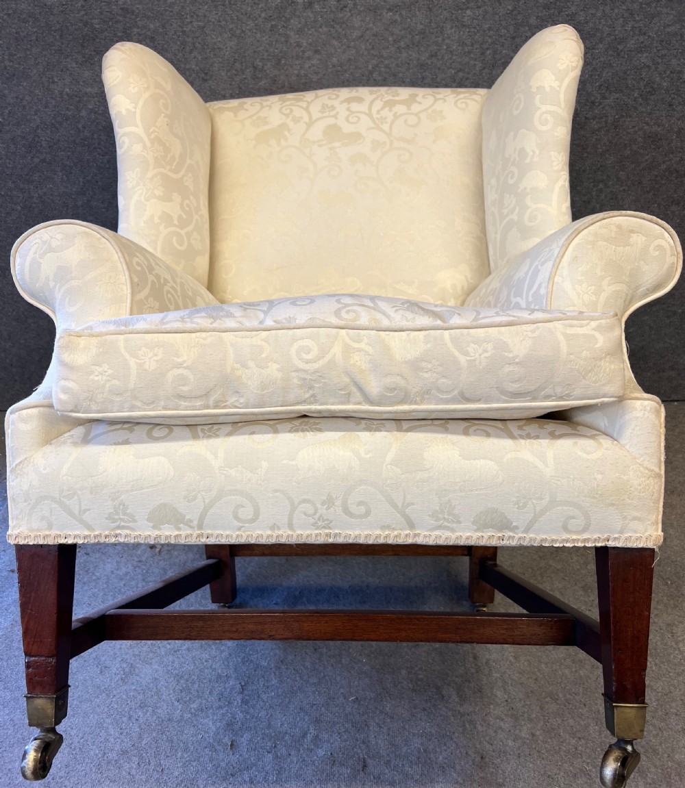George III Mahogany Winged Armchair View VIII