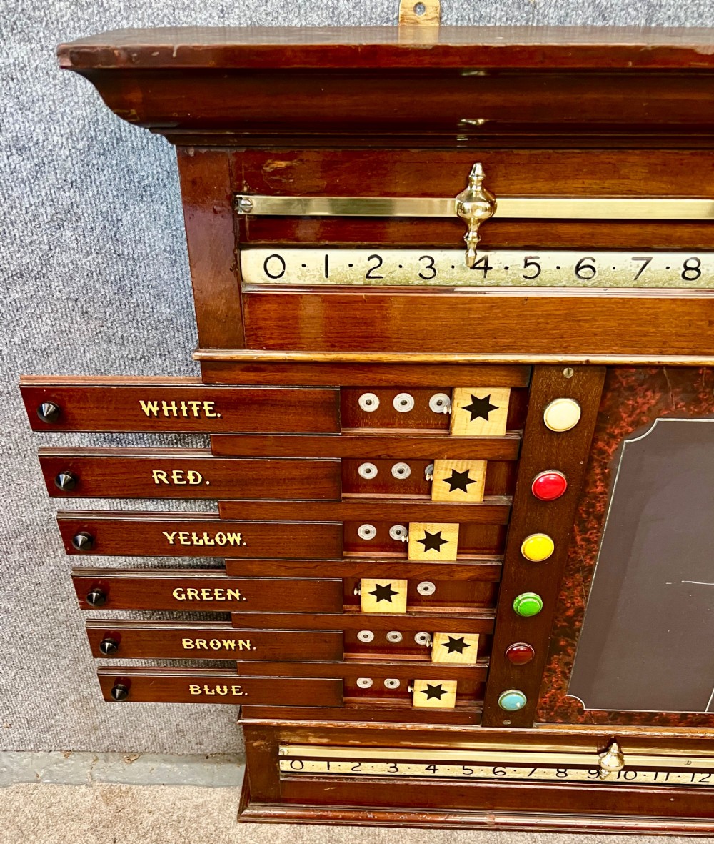 G.Wright & Co. of London Mahogany Snooker Scoreboard View III