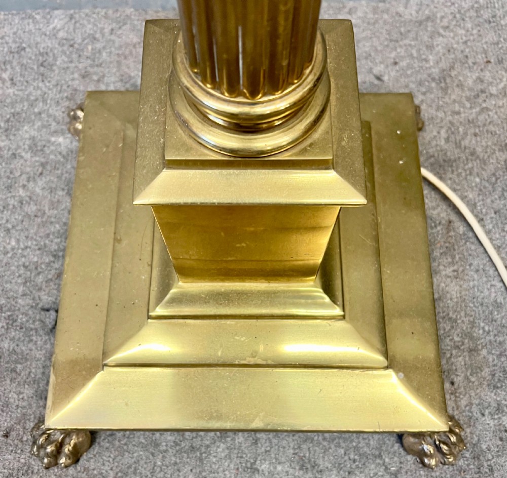 Brass Corinthian Column Standard Lamp View V