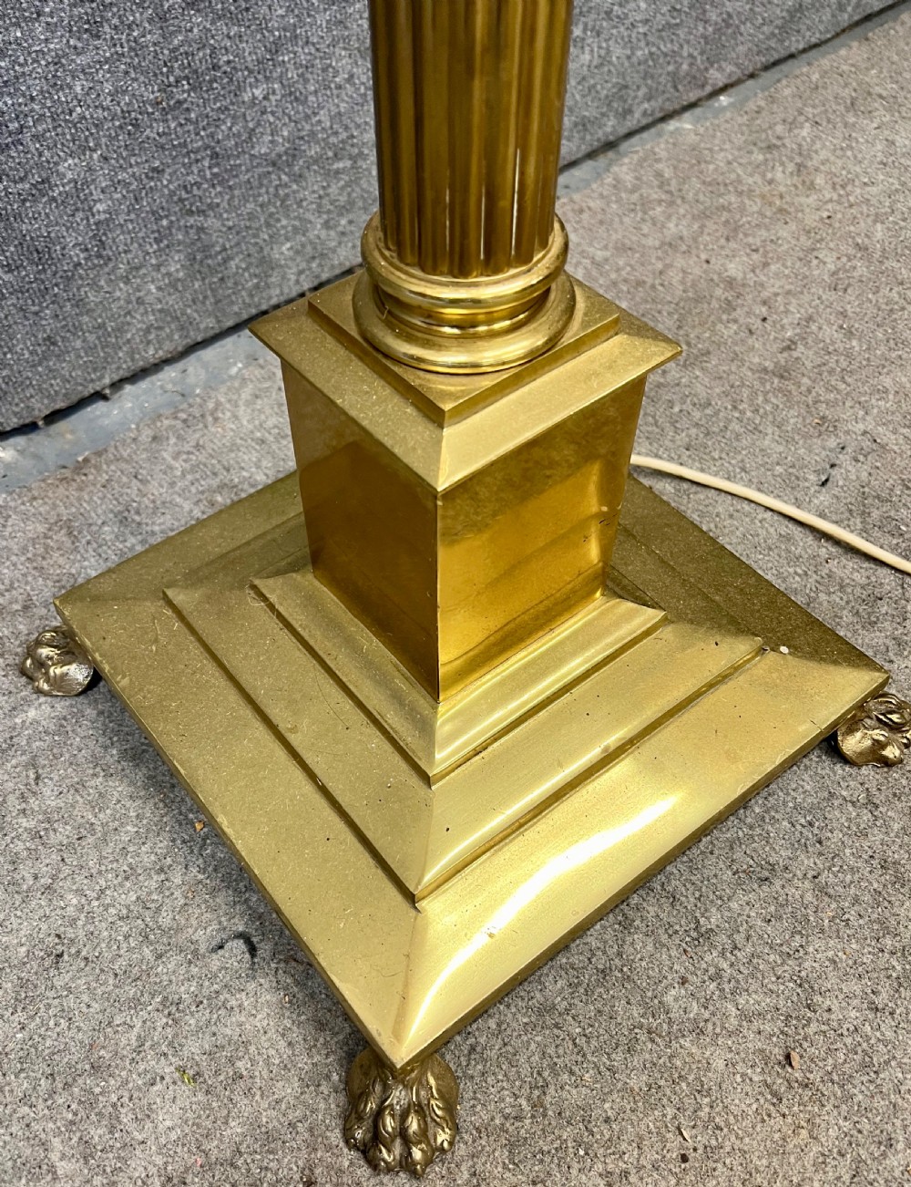 Brass Corinthian Column Standard Lamp View VI