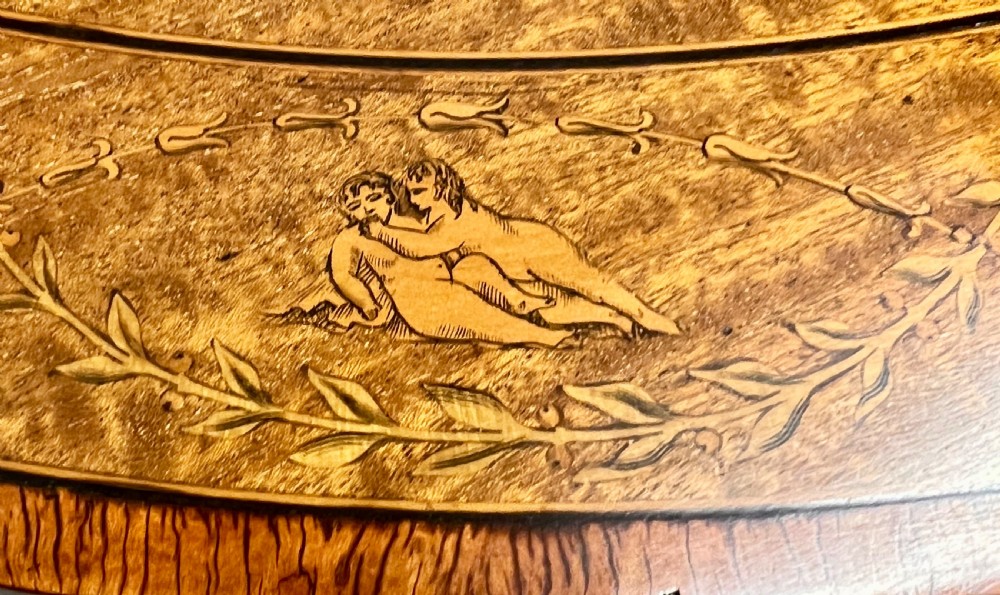 Quality Shoolbred Inlaid Zodiac Centre Drum Table View IX