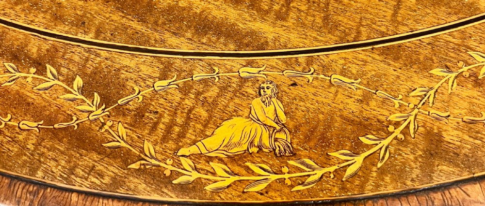Quality Shoolbred Inlaid Zodiac Centre Drum Table View XIII