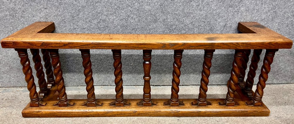 Antique  Oak Jacobean Style Club Fender