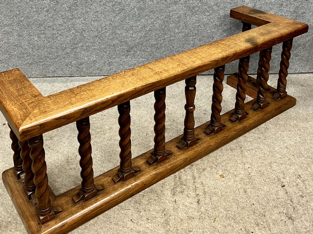 Antique  Oak Jacobean Style Club Fender View III