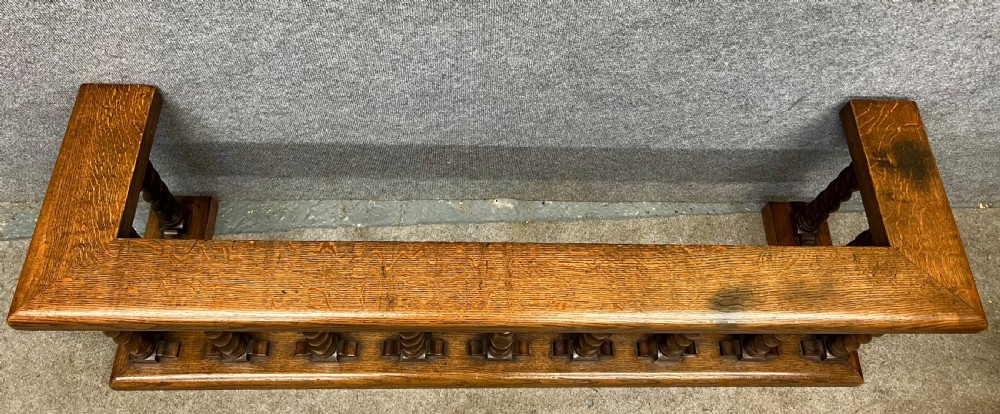 Antique  Oak Jacobean Style Club Fender View IV
