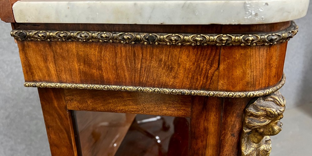 Victorian Walnut & Ormolu Mounted Open Bookcase View V