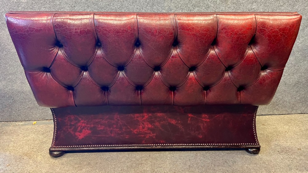 Antique Mahogany and Leather Ottoman View V
