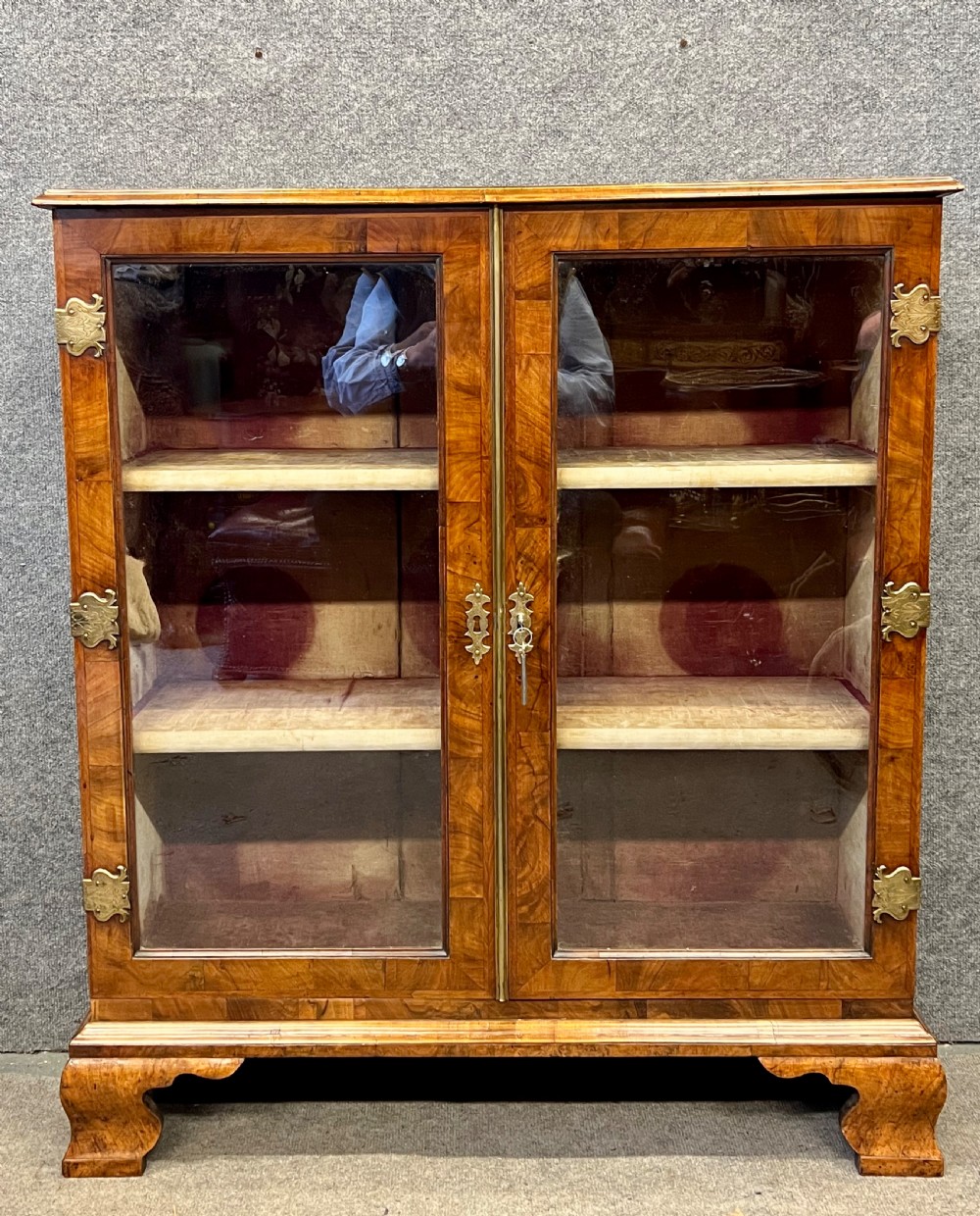 Early 18th Century Walnut Cabinet Bookcase