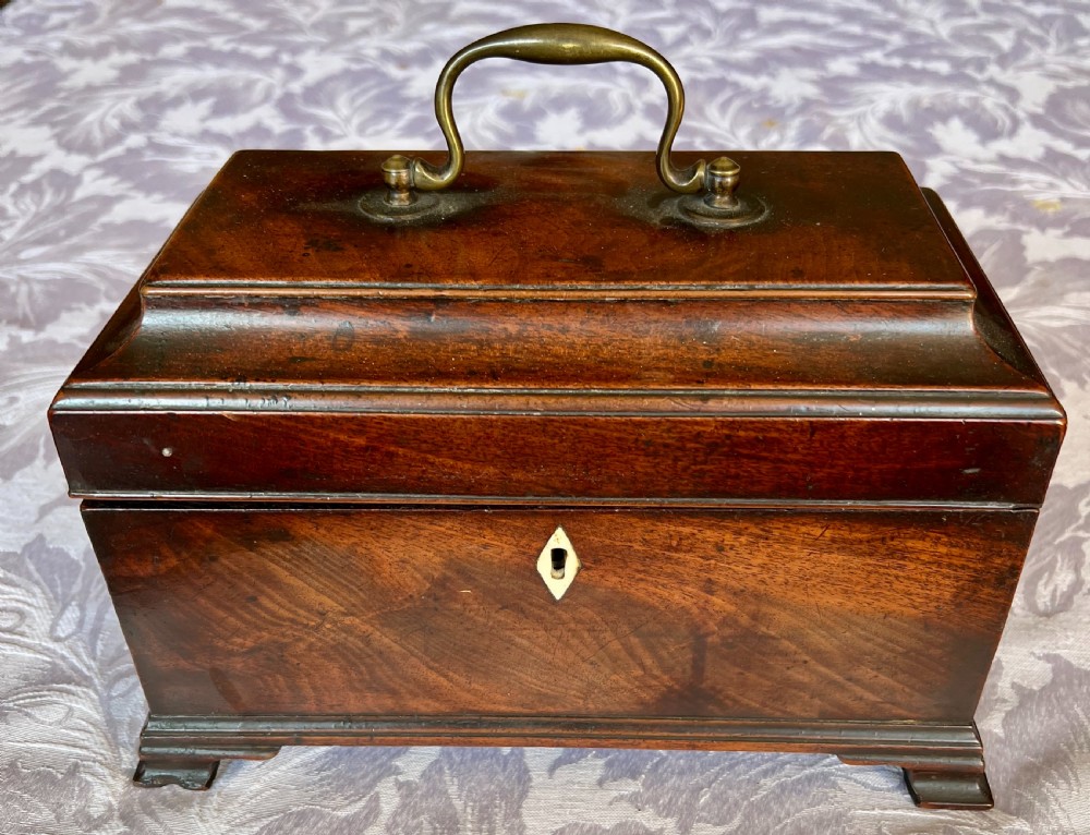 George III Mahogany Tea Caddy
