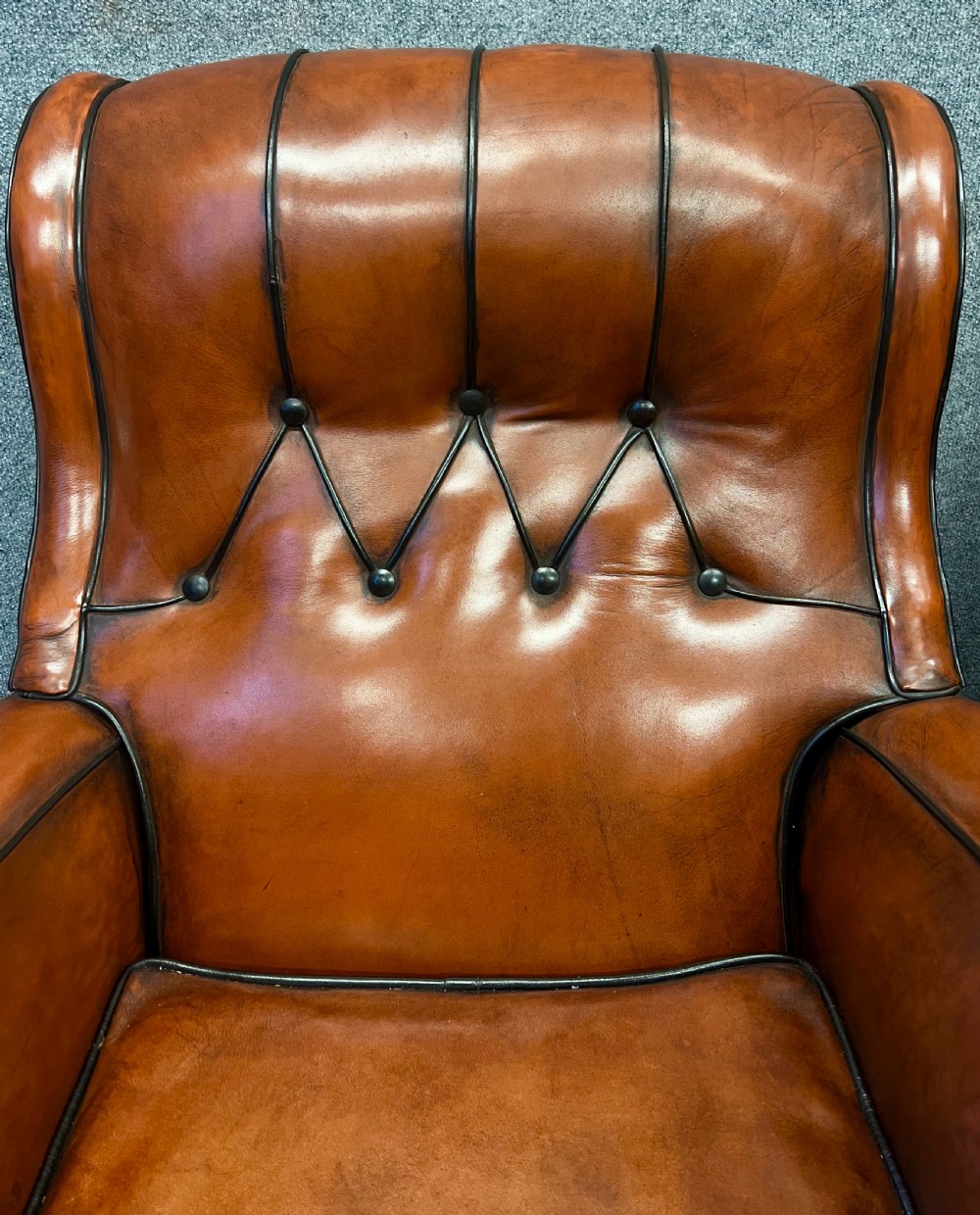 Attractive Pair of  Art Deco Leather Club Armchairs View VII