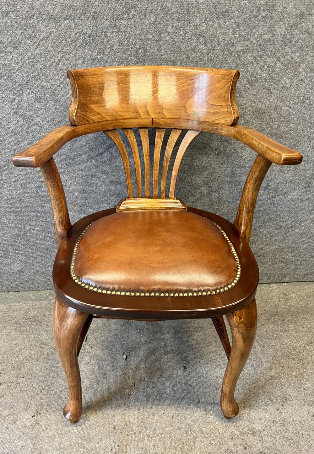Pair of Antique Leather Seated Desk Chairs View IV