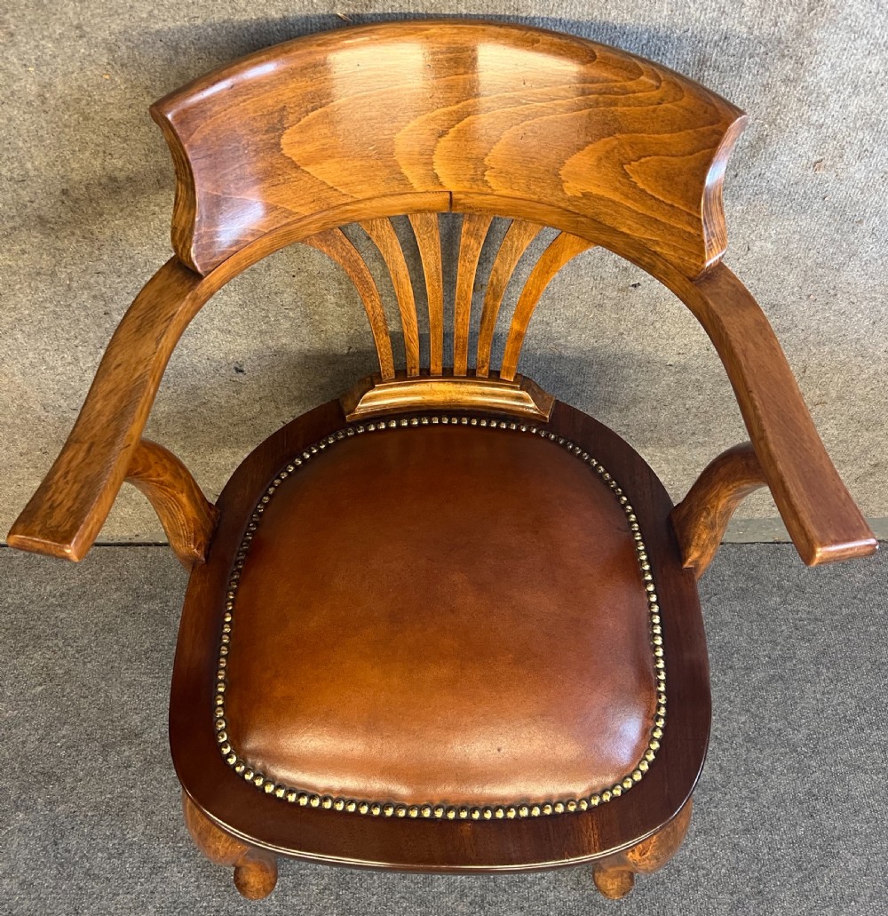 Pair of Antique Leather Seated Desk Chairs View VI