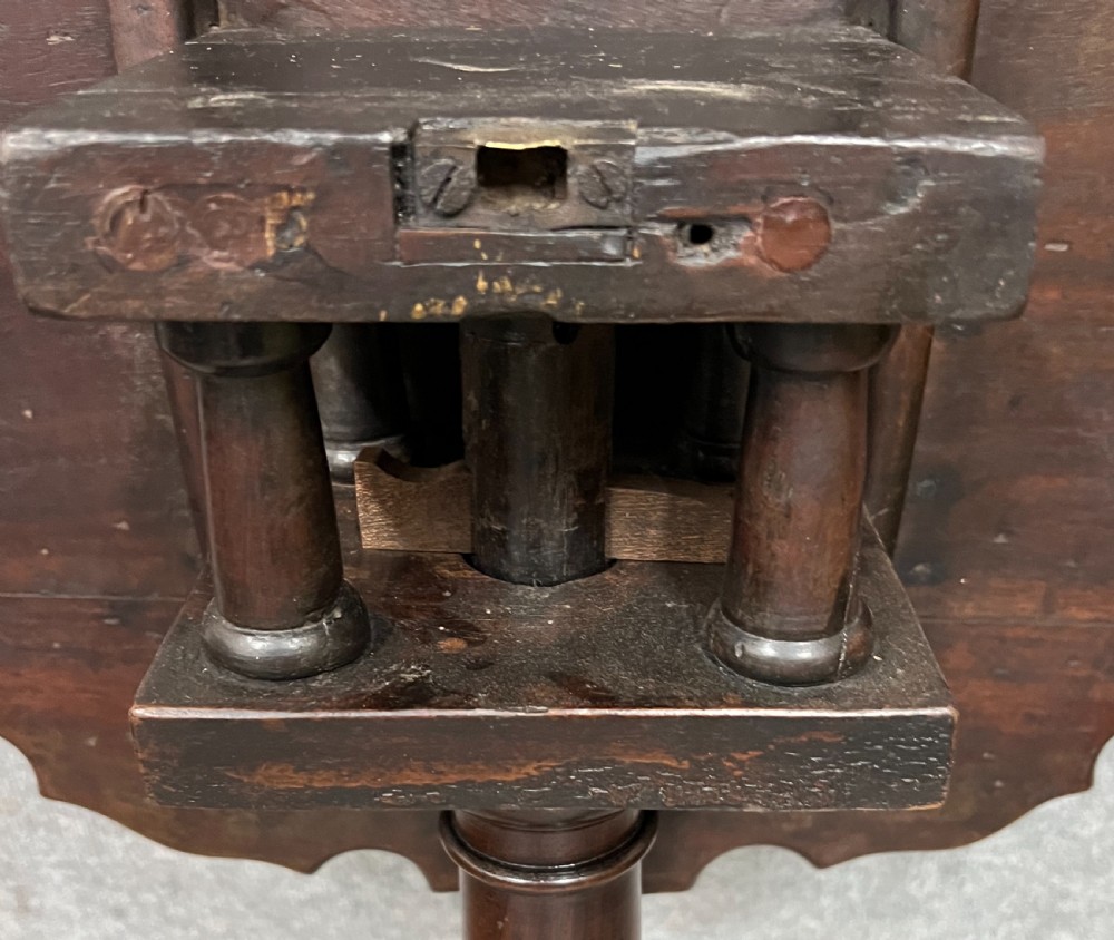George III Pie Crust Edge Mahogany  Tripod Table View IV