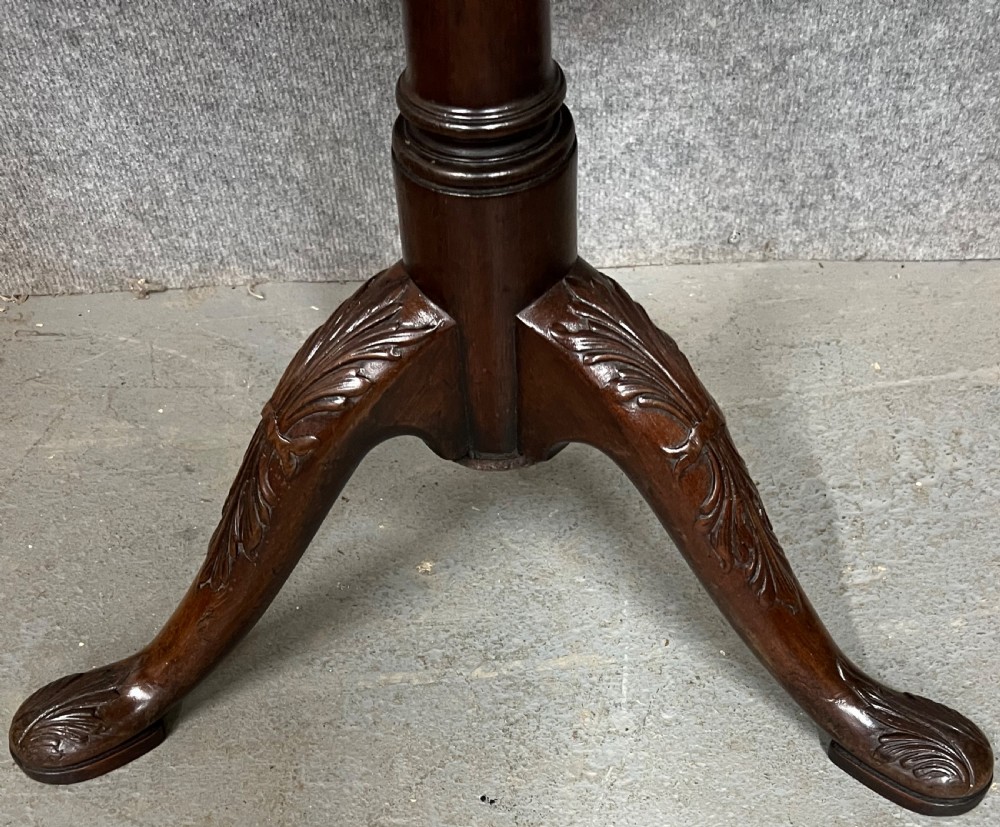 George III Pie Crust Edge Mahogany  Tripod Table View V