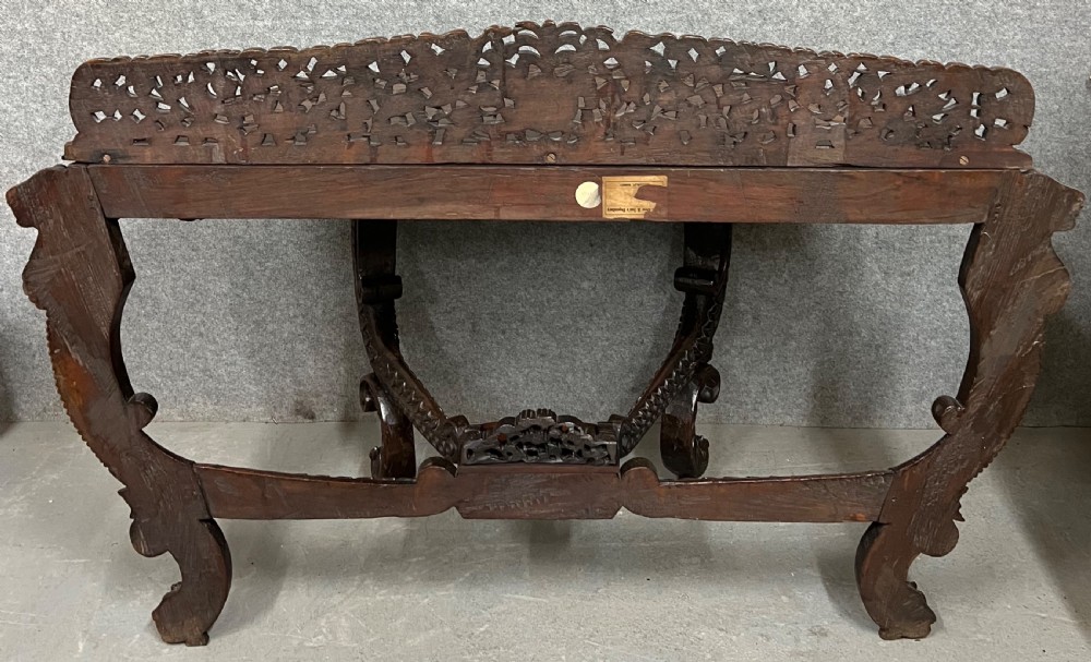 Anglo Indian Padouk Demi Lune Console Table View XI