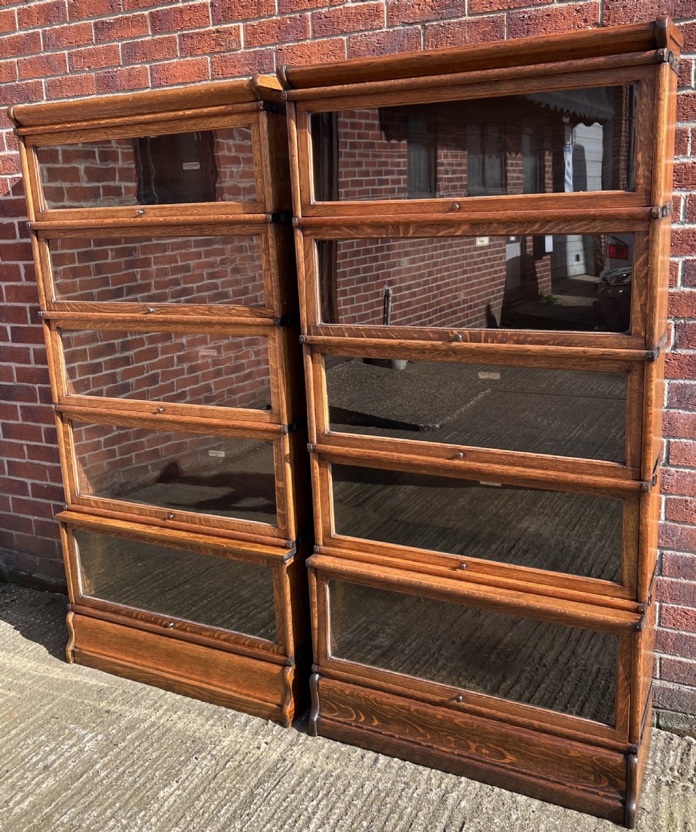 Pair of Oak Globe Wernicke Bookcases View IV