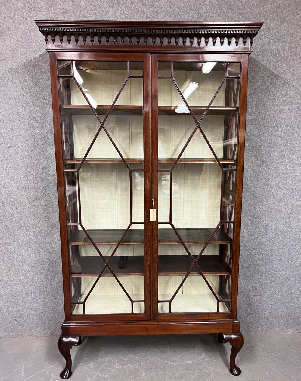 Antique Mahogany Chippendale Style Display Cabinet