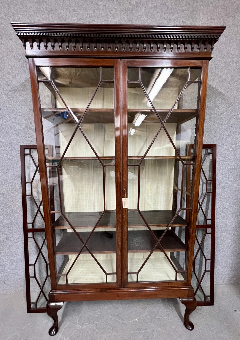 Antique Mahogany Chippendale Style Display Cabinet View IV
