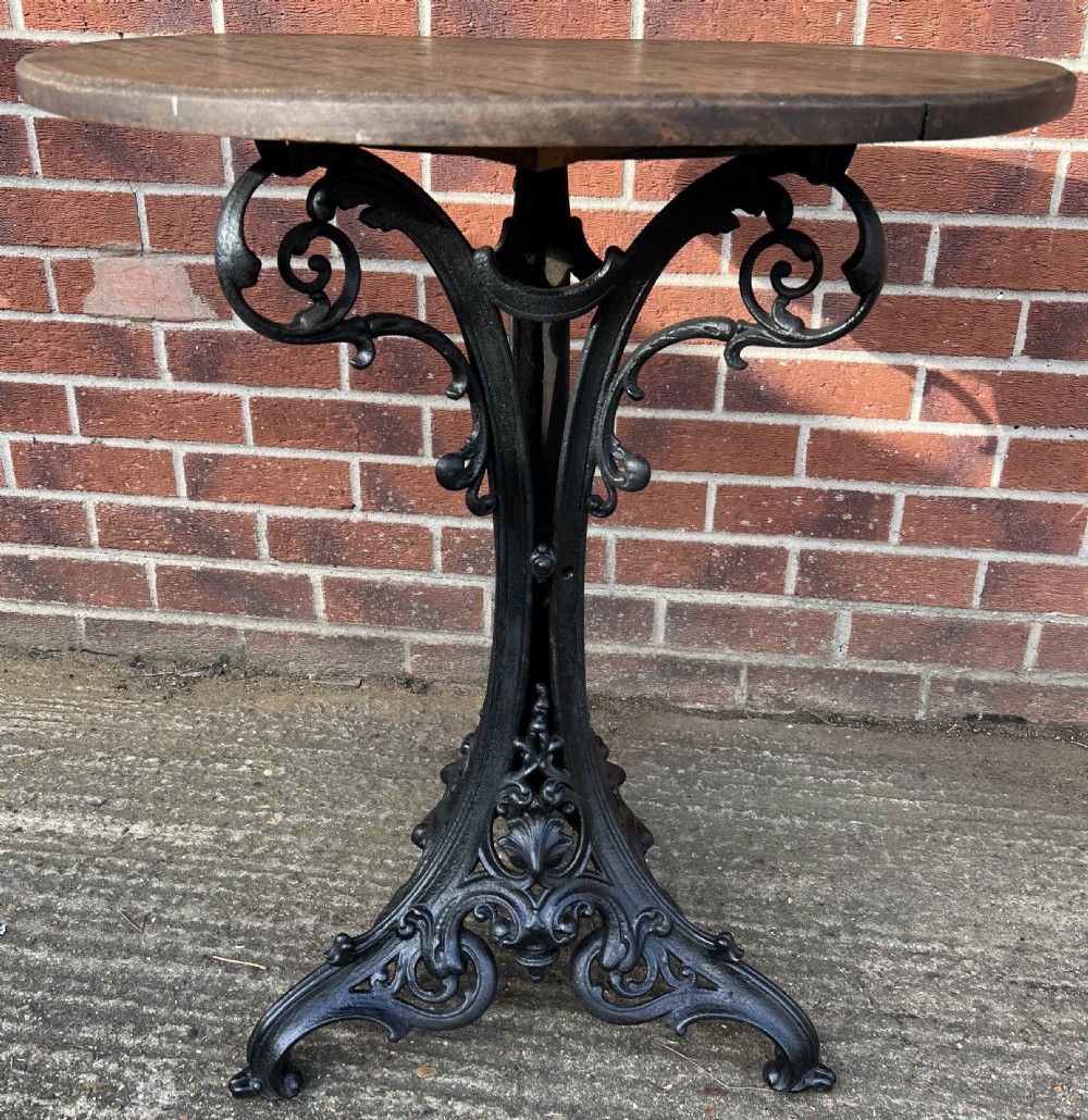 Good Antique Cast Iron Garden or Conservatory Table View III
