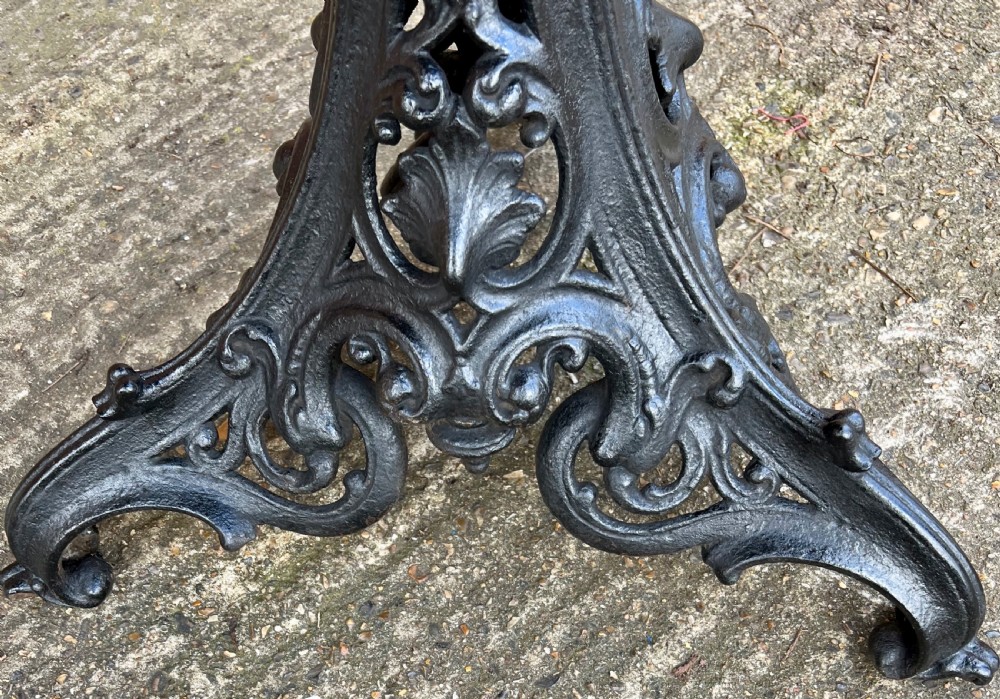 Good Antique Cast Iron Garden or Conservatory Table View IV