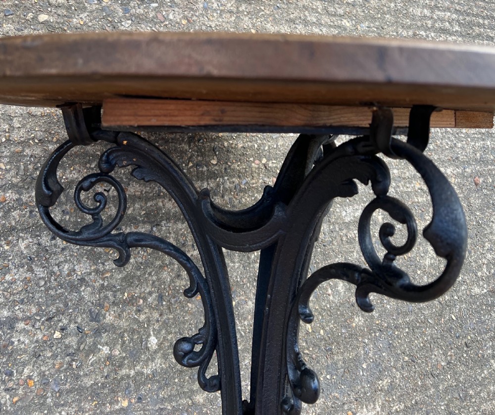Good Antique Cast Iron Garden or Conservatory Table View VI