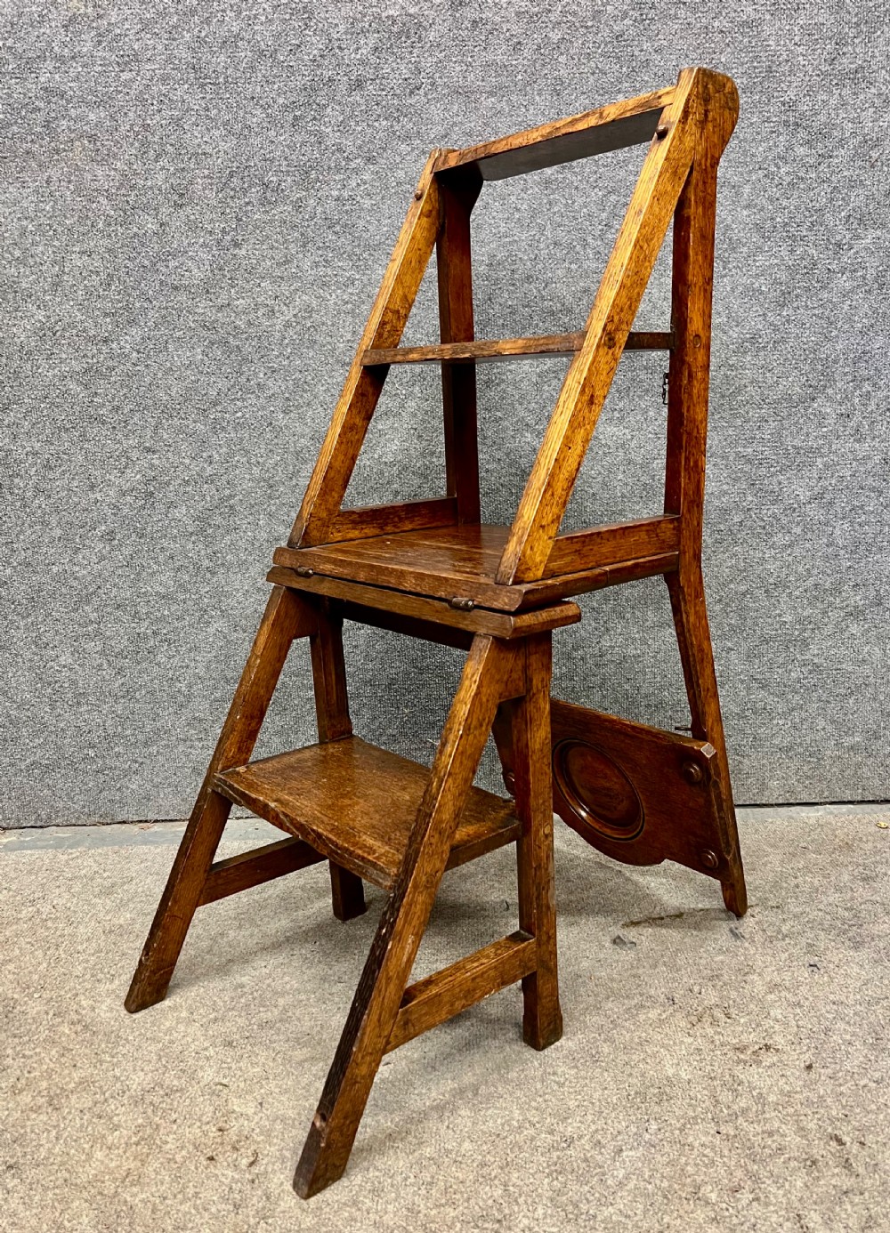 Rustic Arts & Crafts Metamorphic Chair Steps