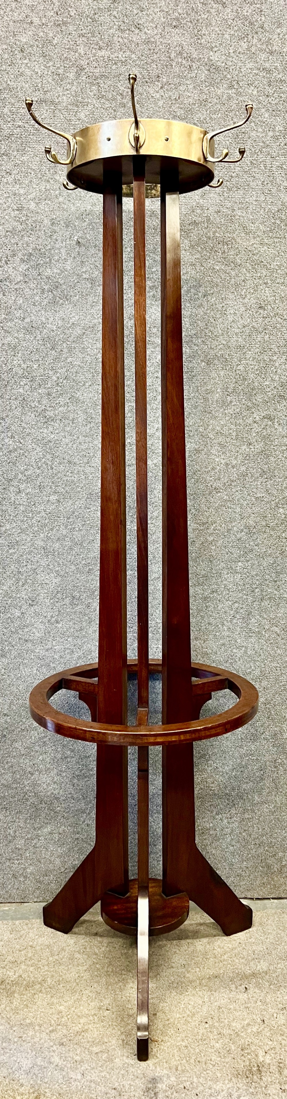 Antique Mahogany Arts & Crafts Hall Stand