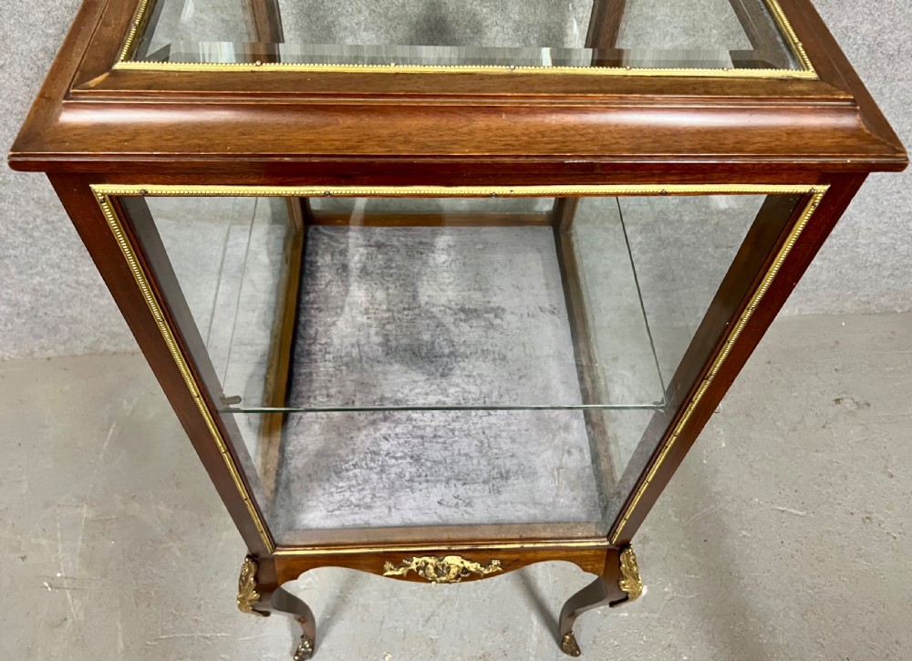 French Freestanding Mahogany Vitrine Bijouterie Cabinet View VIII