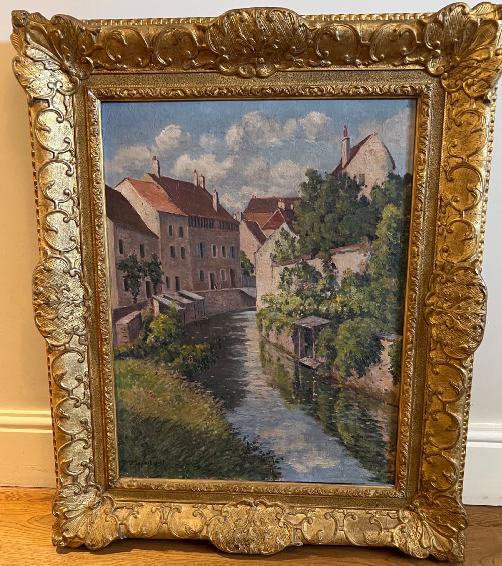 Antique French Oil on Canvas Painting by Lafite Dupont