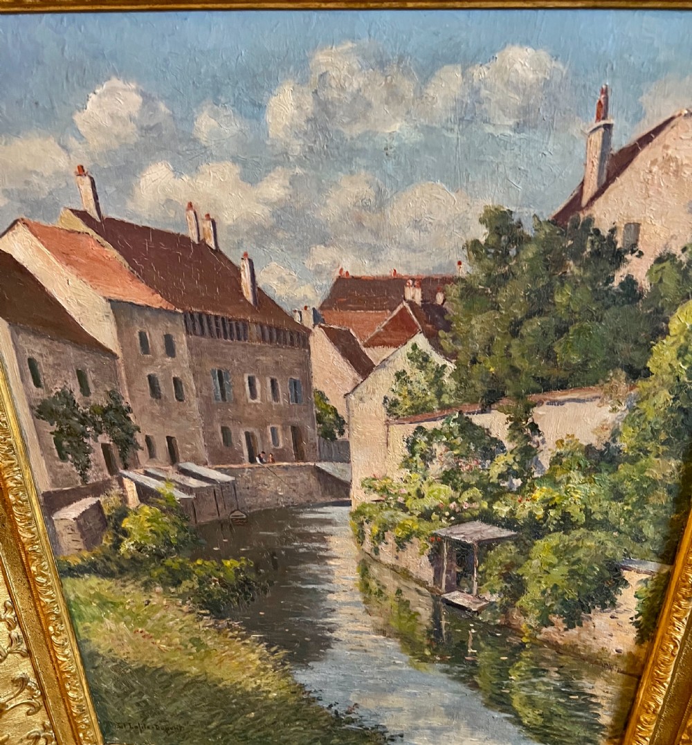 Antique French Oil on Canvas Painting by Lafite Dupont View II