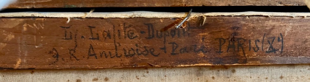 Antique French Oil on Canvas Painting by Lafite Dupont View IV