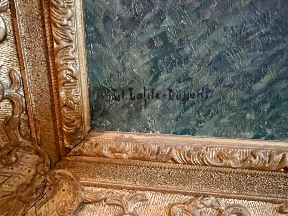 Antique French Oil on Canvas Painting by Lafite Dupont View V
