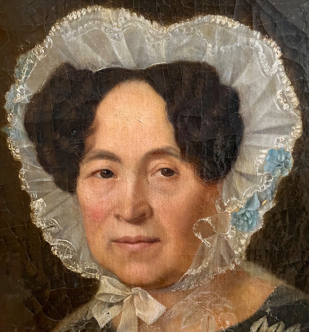 18th C. Oil on Canvas Portrait of a Lady View III