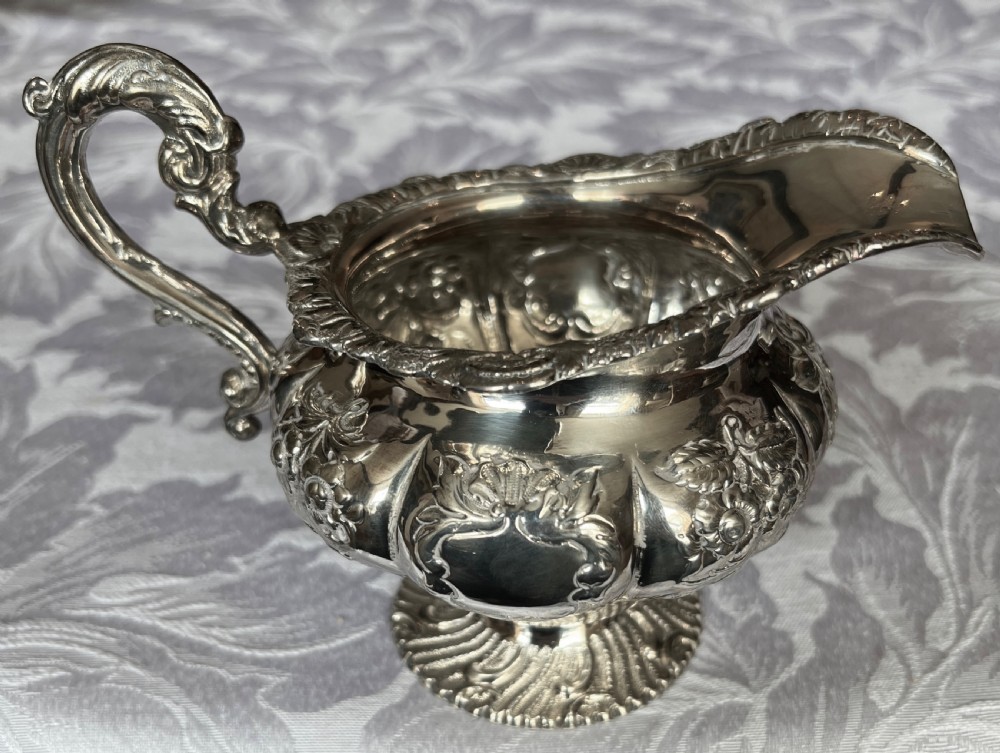 Fine Irish Solid Silver Tea Set View III