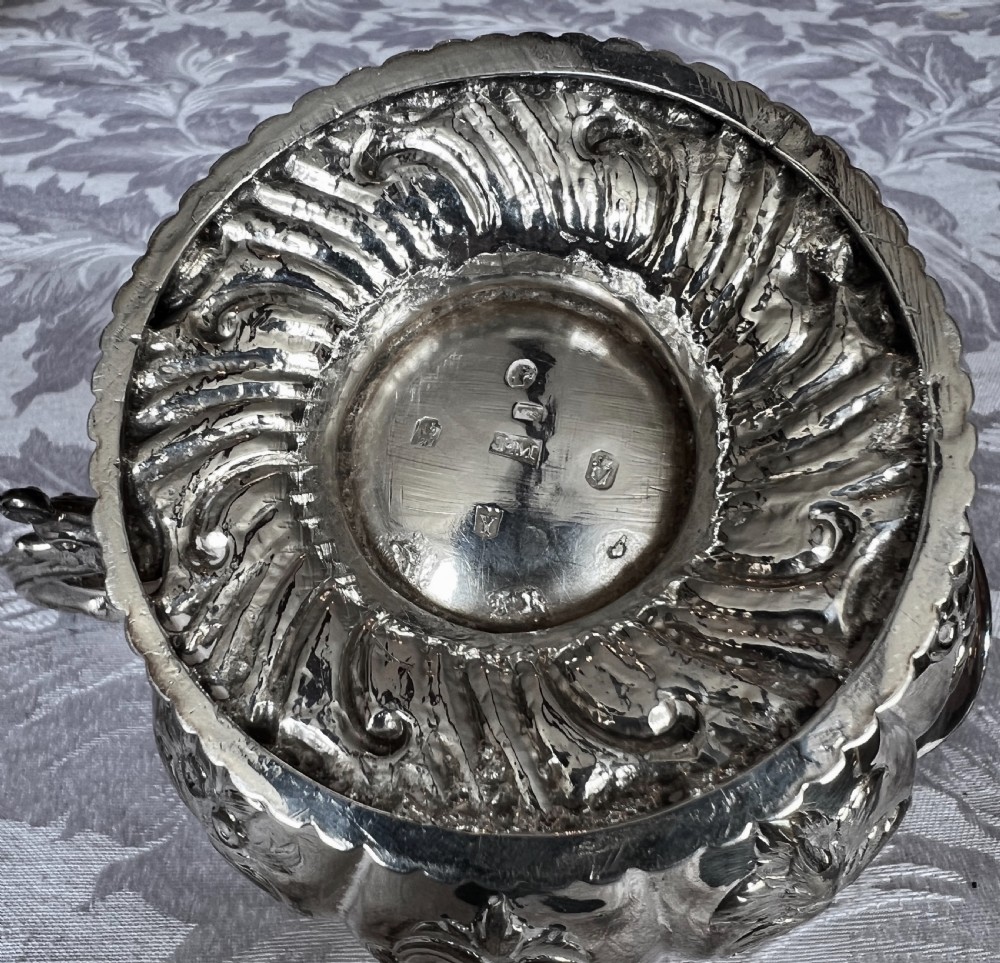 Fine Irish Solid Silver Tea Set View VI