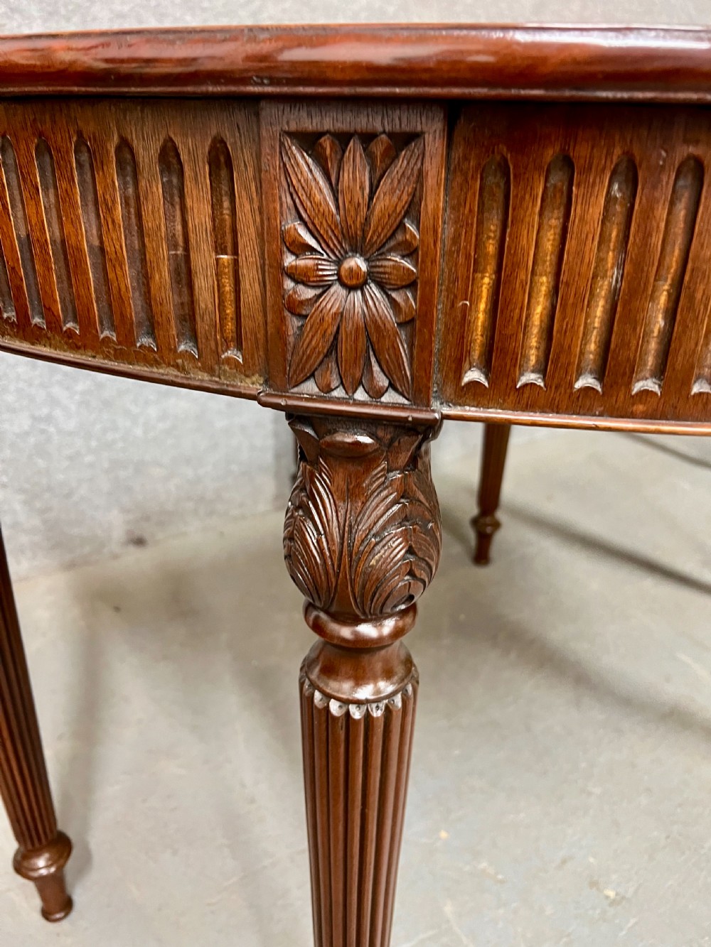 Antique Pair of Demi Lune Console Tables View IV