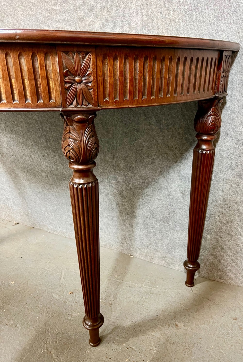 Antique Pair of Demi Lune Console Tables View IX