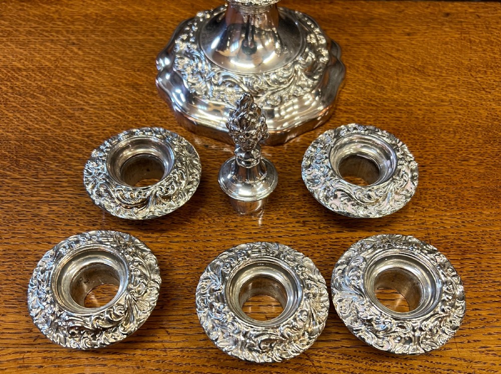 Large Pair of Silver Plated Candelabra View III