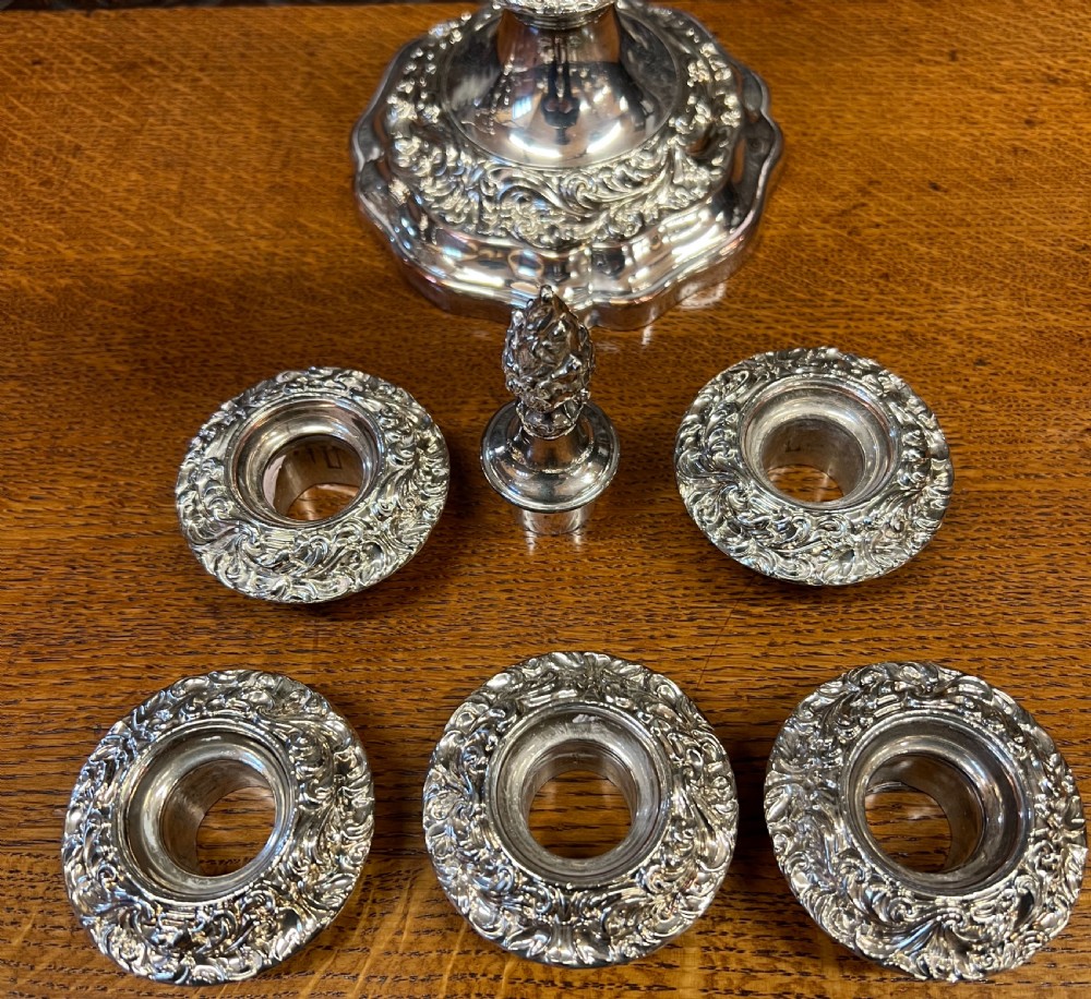 Large Pair of Silver Plated Candelabra View IV