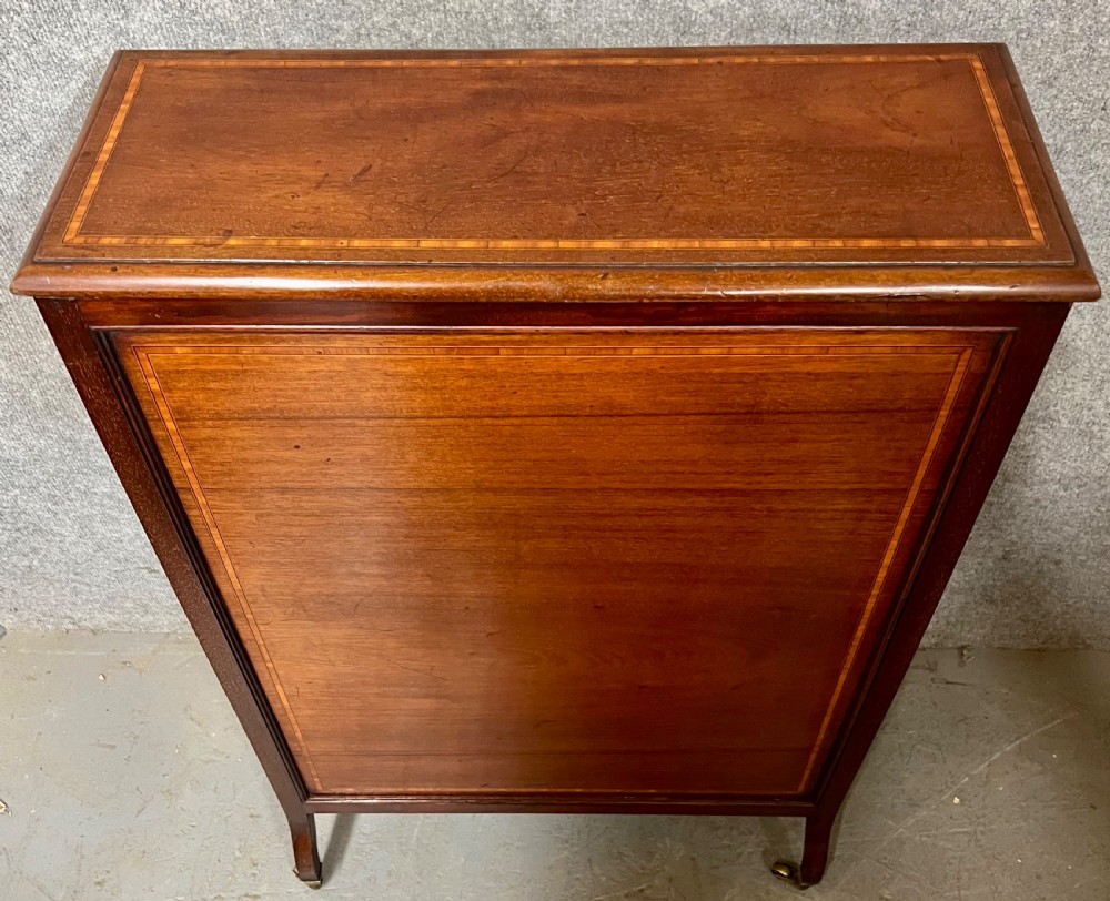Small Edwardian Inlaid Open Bookcase View VIII