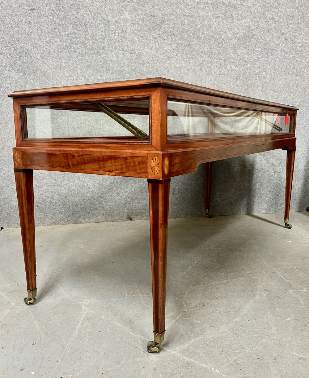 Superb Large Sheraton Revival Bijouterie Display Cabinet