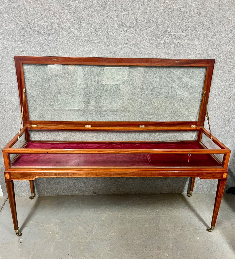 Superb Large Sheraton Revival Bijouterie Display Cabinet View II