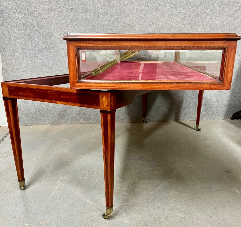 Superb Large Sheraton Revival Bijouterie Display Cabinet View VI