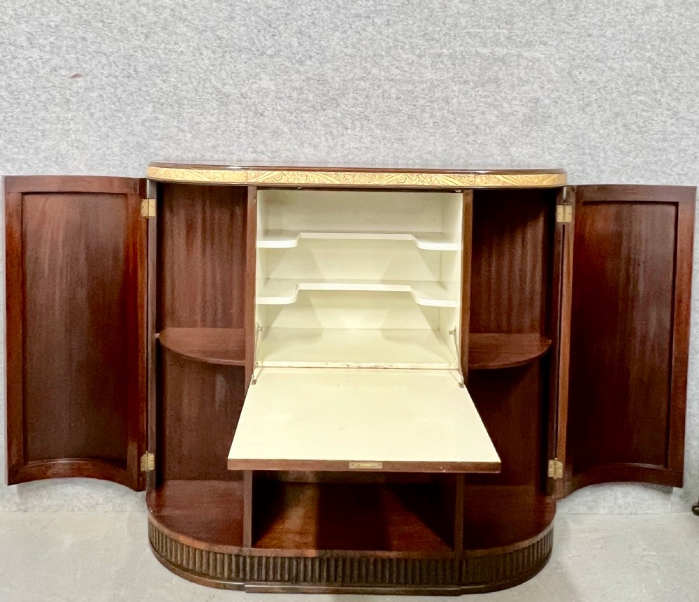 Art Deco Walnut & Amboyna Cocktail Cabinet View IV