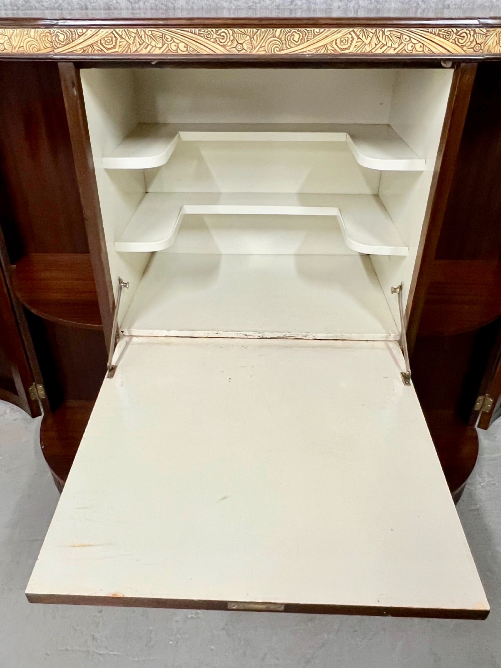 Art Deco Walnut & Amboyna Cocktail Cabinet View V